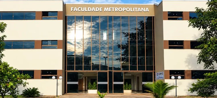 Fachada da Faculdade Metropolitana, em Porto Velho